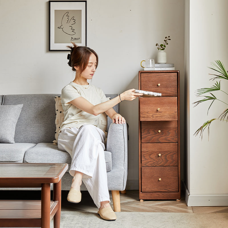 Ellen Solid American Oak Chest of Drawers 3 / 4 / 5 / 6 Drawers – view 3