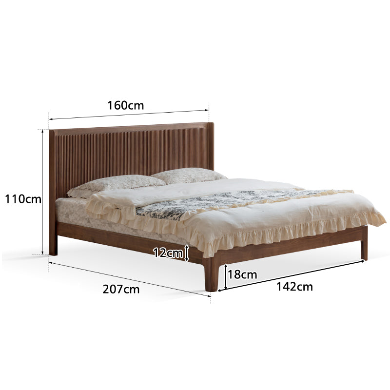 Enid Solid Black Walnut Bed Frame Queen – view 6