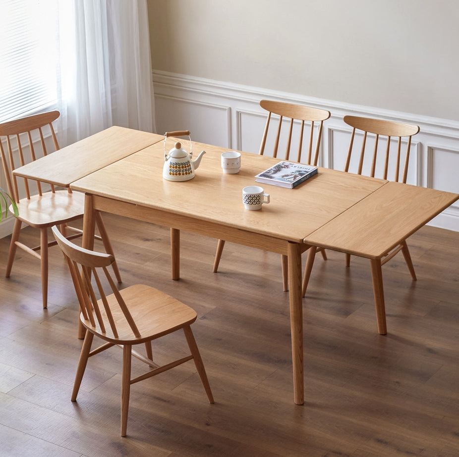 Dawit Extendable Solid American Oak Dining Table