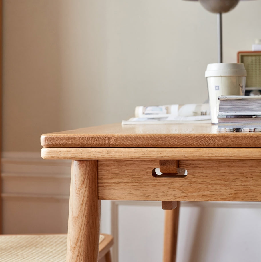 Dawit Extendable Solid American Oak Dining Table – view 4