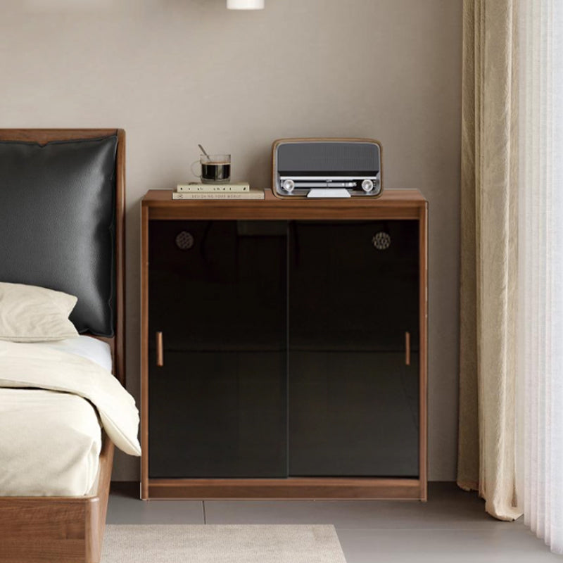 Ezra Solid Black Walnut Storage Cabinet, Stackable Modular Units – A, view 9
