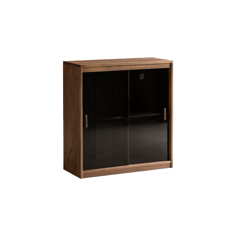 Ezra Solid Black Walnut Storage Cabinet, Stackable Modular Units – view 11