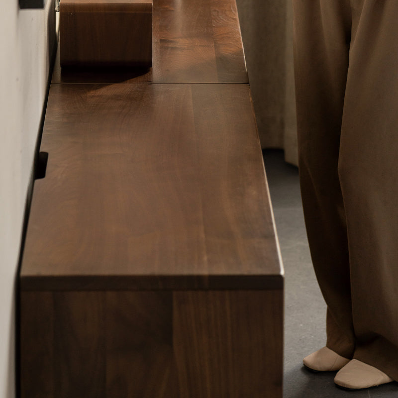 Ezra Solid Black Walnut Storage Cabinet, Stackable Modular Units – view 3