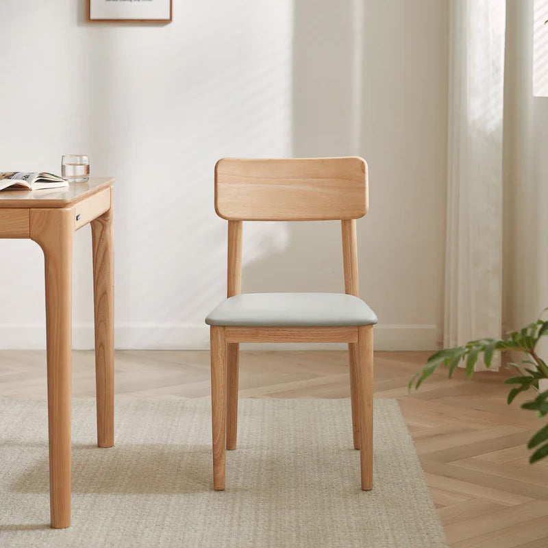 Bianca Fabric Dining Chair, Solid Rubberwood Legs