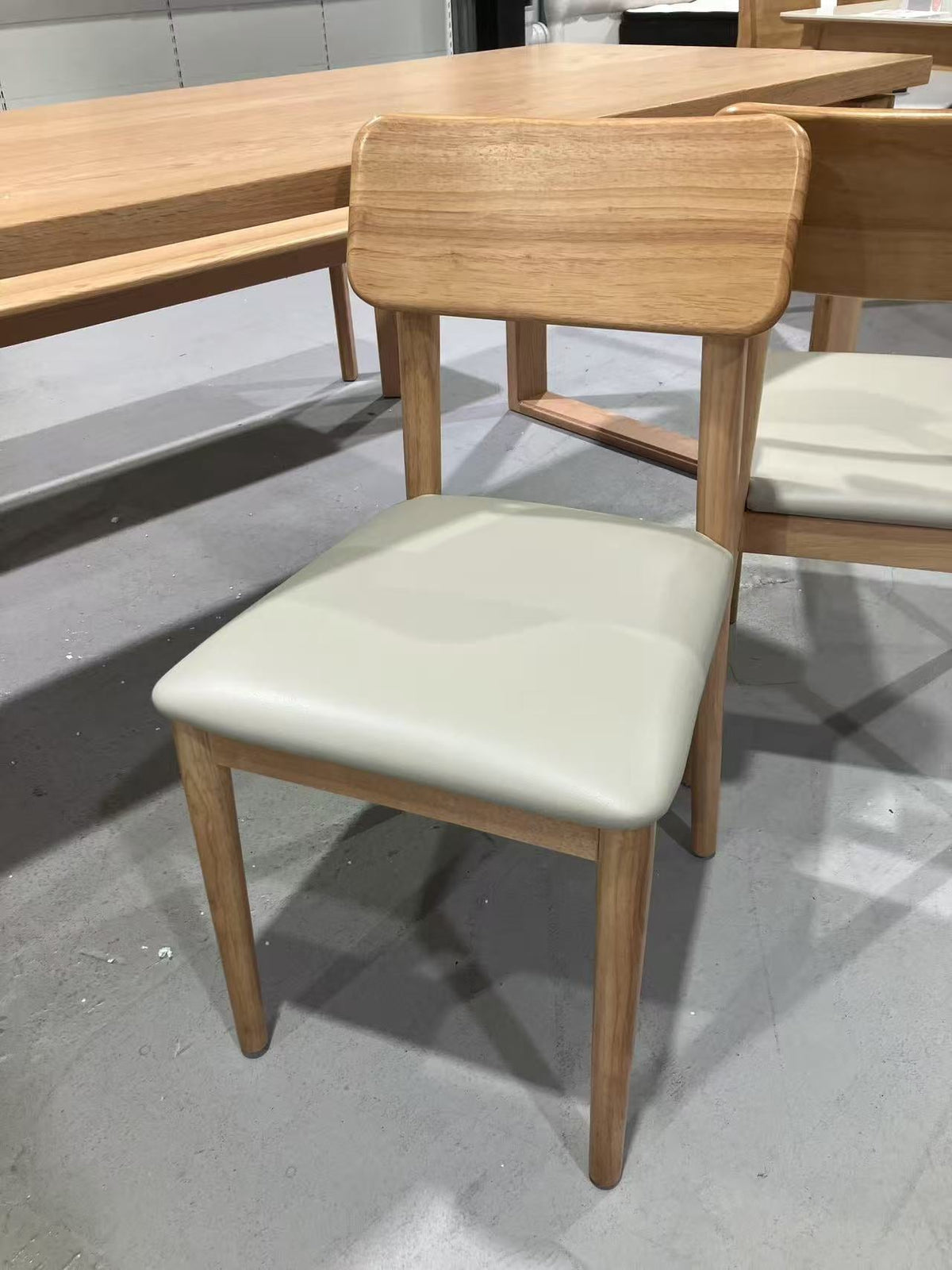 Bianca Fabric Dining Chair, Solid Rubberwood Legs – view 10