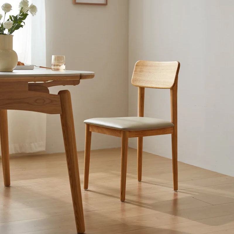 Bianca Fabric Dining Chair, Solid Rubberwood Legs – view 4