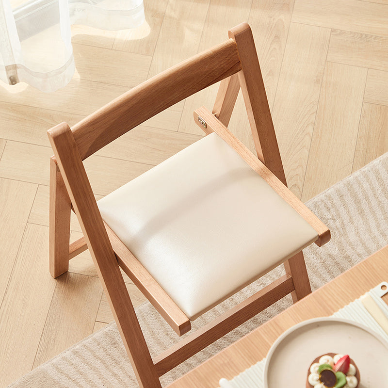 Emma Foldable Wooden Dining Chair with Upholstered Seat – view 3