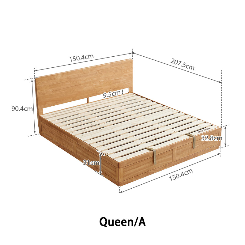 Gemma rubberwood bed frame with under-bed storage – view 13