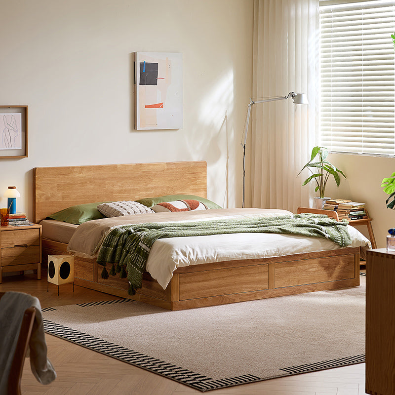 Gemma rubberwood bed frame with under-bed storage – view 2