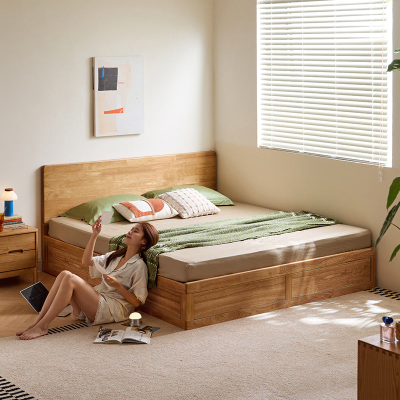 Gemma rubberwood bed frame with under-bed storage – view 4