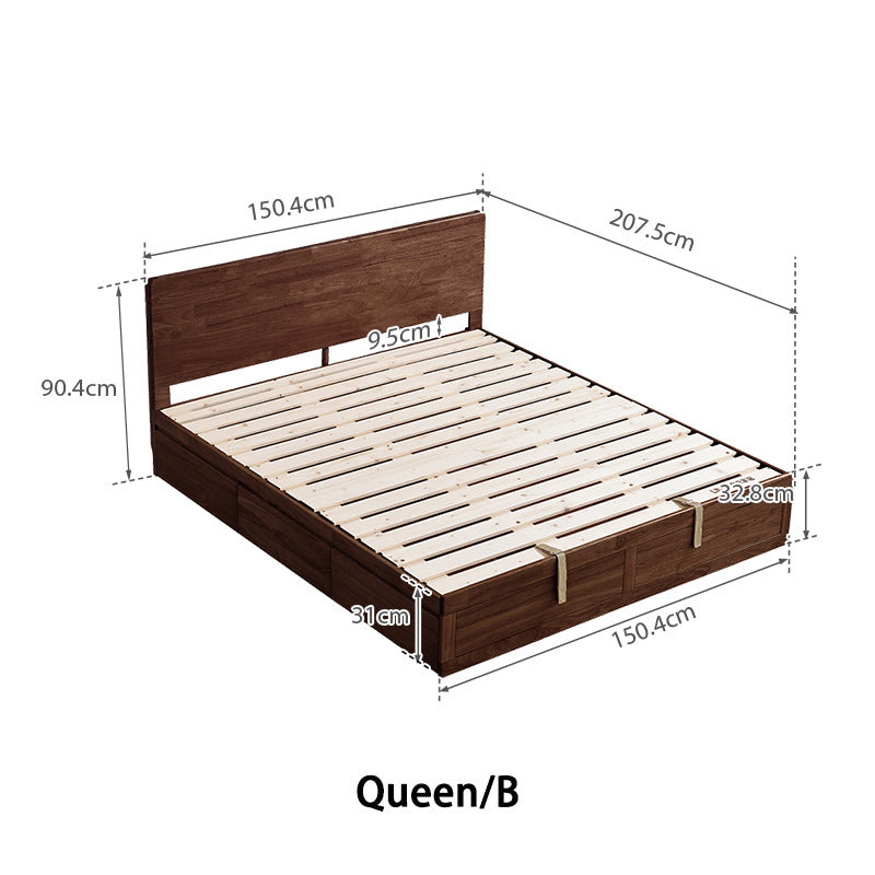 Gemma rubberwood bed frame with under-bed storage – view 47