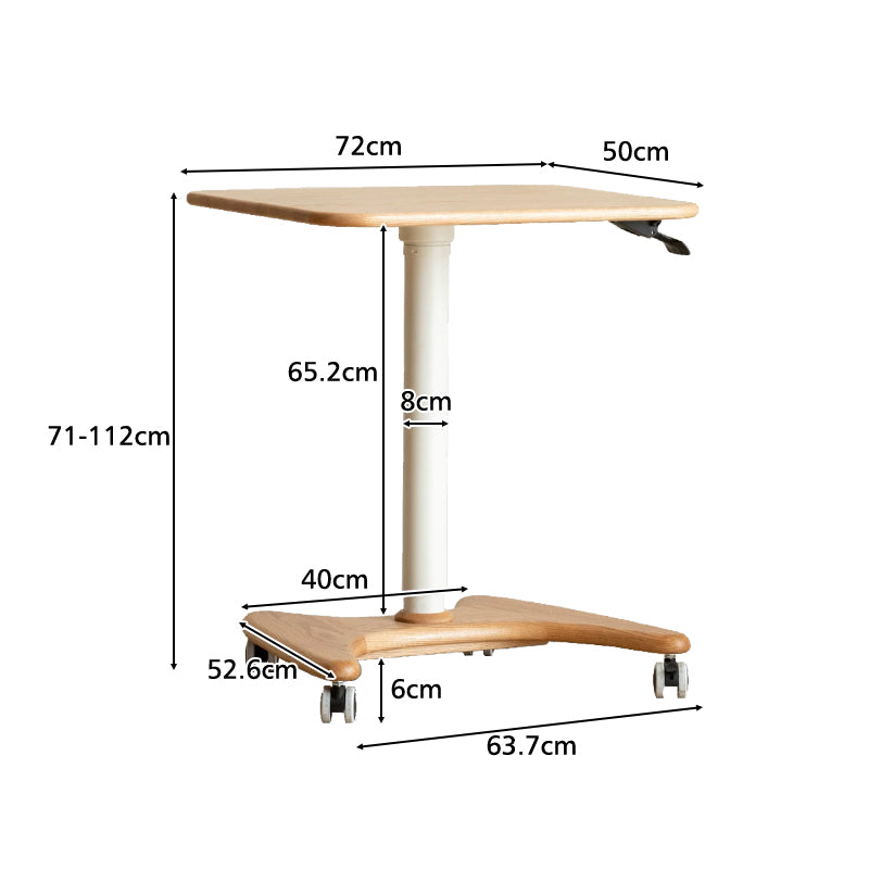 Geraldine Height-Adjustable Wooden Desk in Solid American Oak – view 11