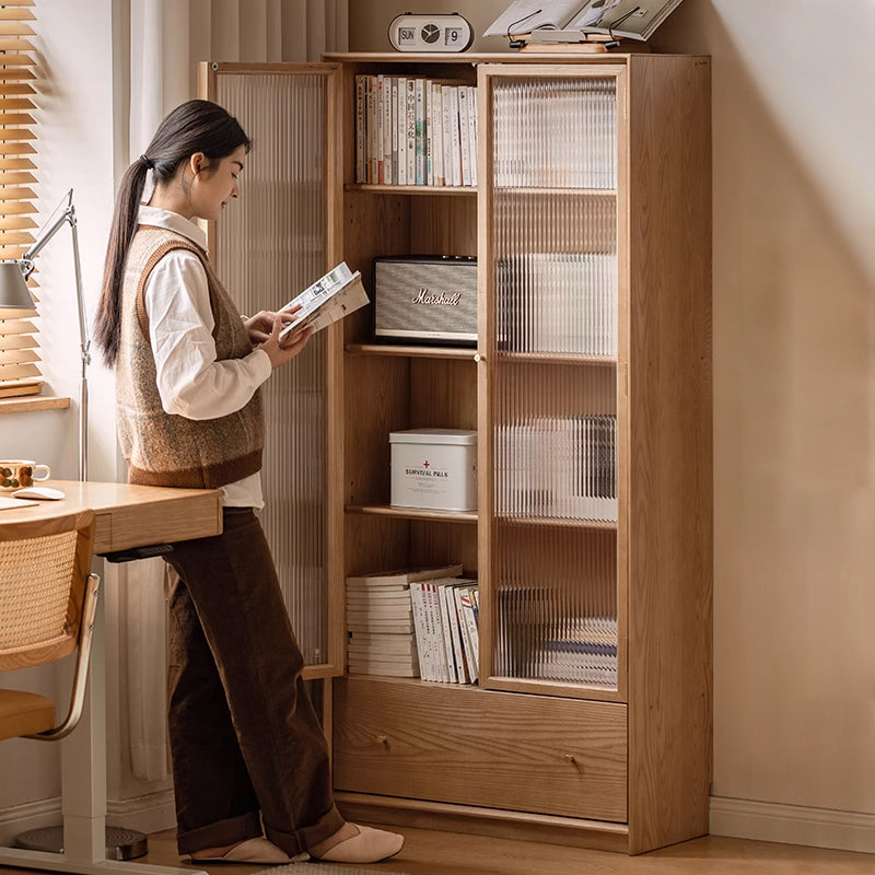 Gregory solid ash wooden bookshelf – D