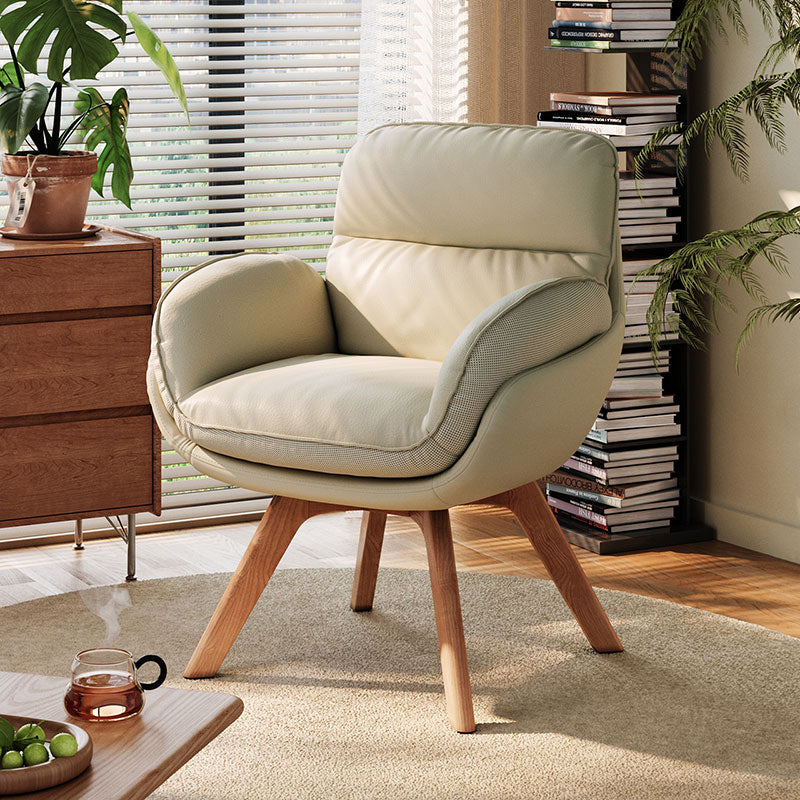 Griffin 360-Degree Swivel Office Chair in Artificial Leather – Khaki