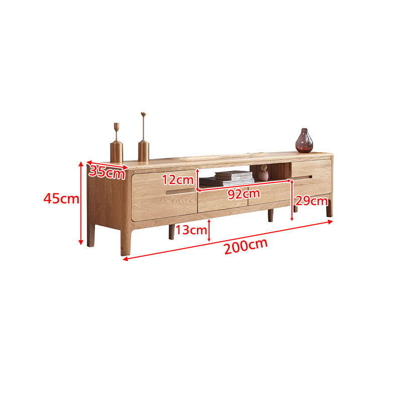 Grove solid American oak TV unit – view 10