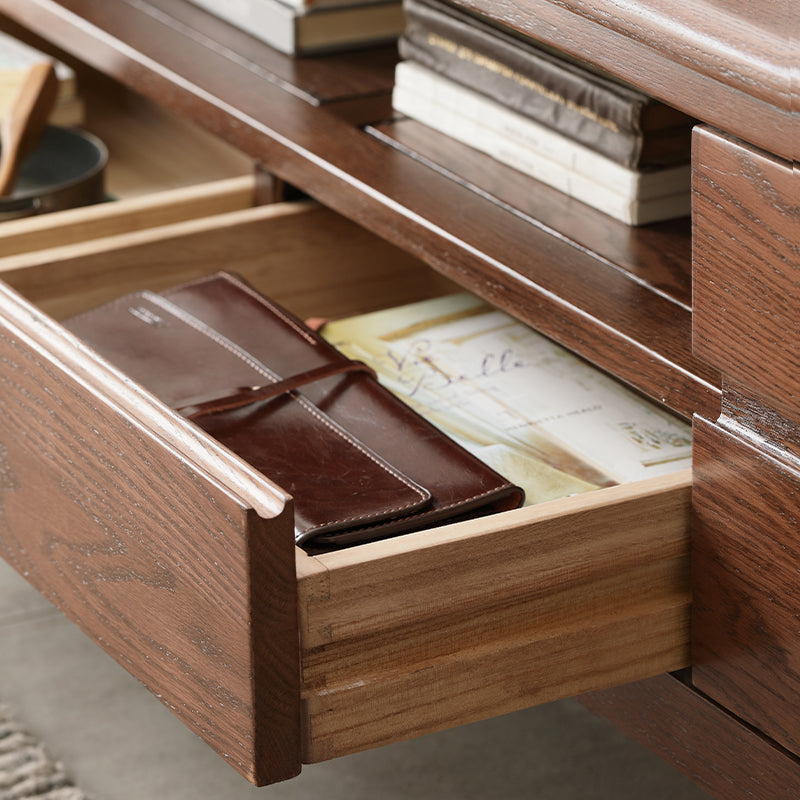 Grove solid American oak TV unit – view 16
