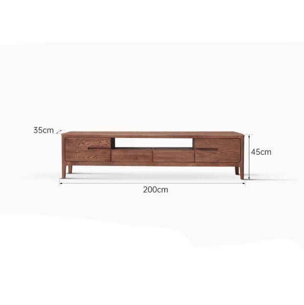 Grove solid American oak TV unit – view 18