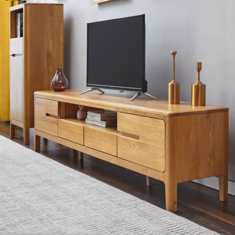 Grove solid American oak TV unit – view 7