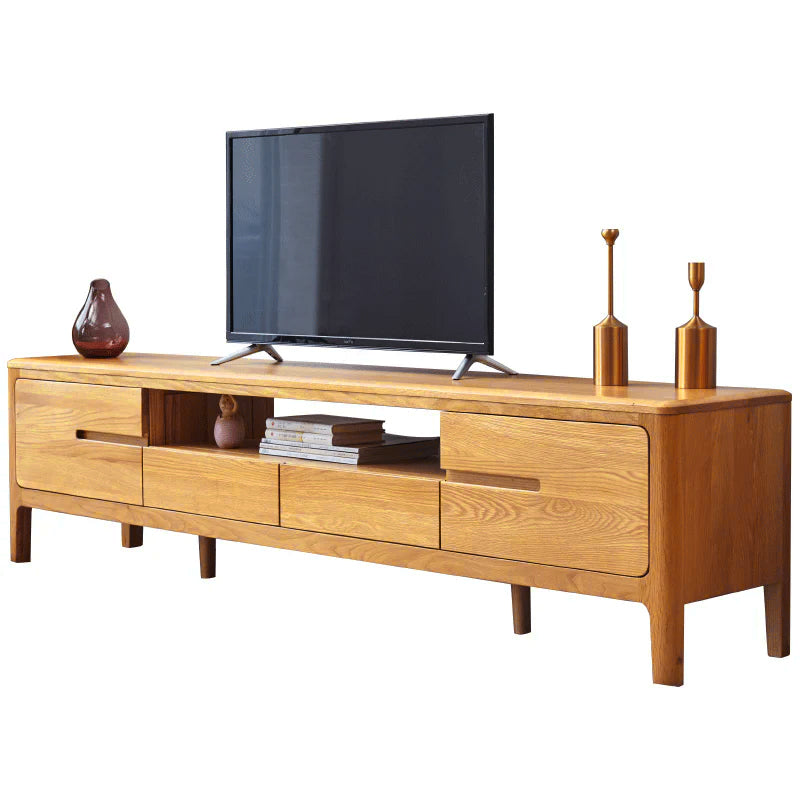 Grove solid American oak TV unit – view 8