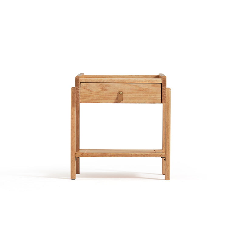 Harlan 45cm solid oak bedside table in natural finish – view 5