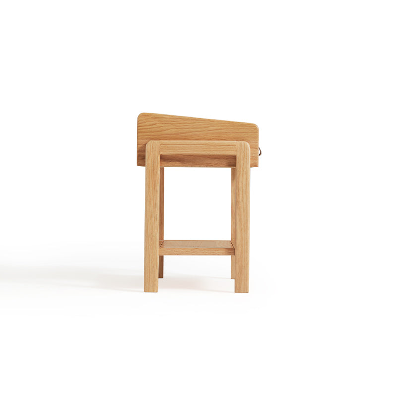 Harlan 45cm solid oak bedside table in natural finish – view 7