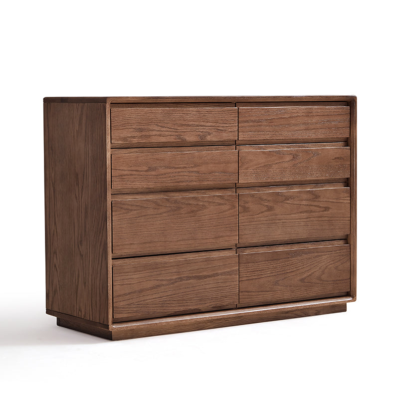 Harriet solid oak chest of drawers in walnut finish – view 10