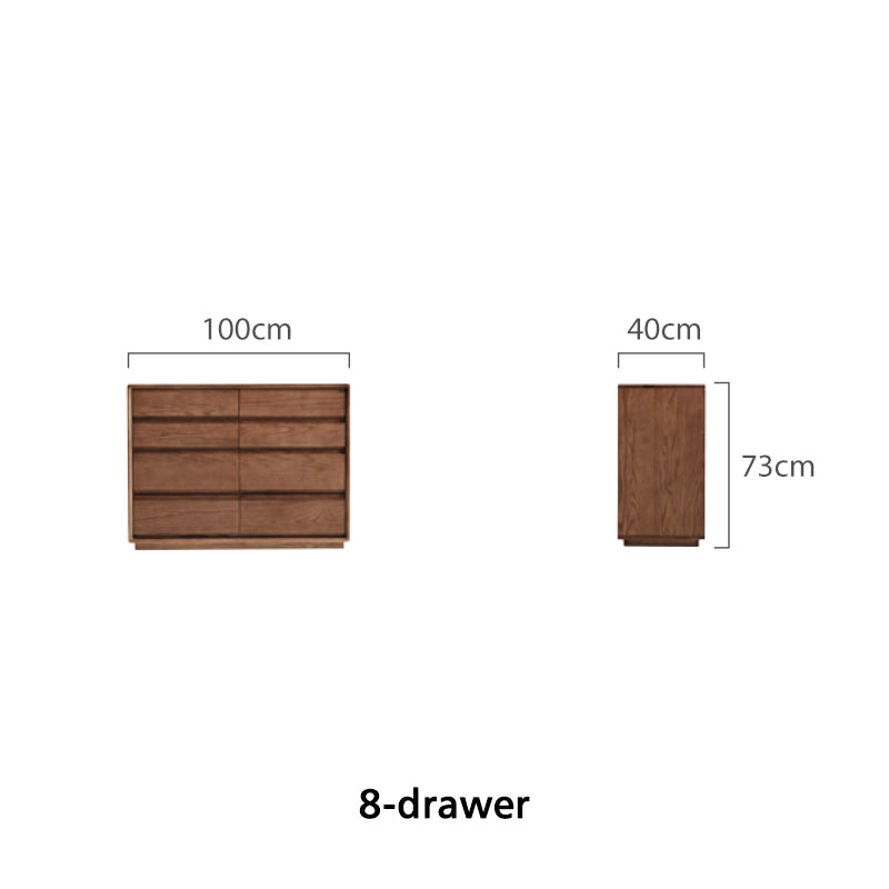 Harriet solid oak chest of drawers in walnut finish – view 13