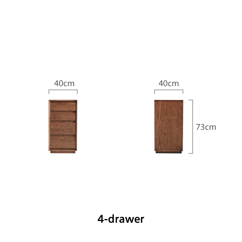 Harriet solid oak chest of drawers in walnut finish – view 19