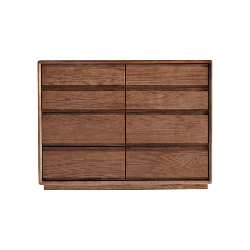 Harriet solid oak chest of drawers in walnut finish – 8-drawer, view 9