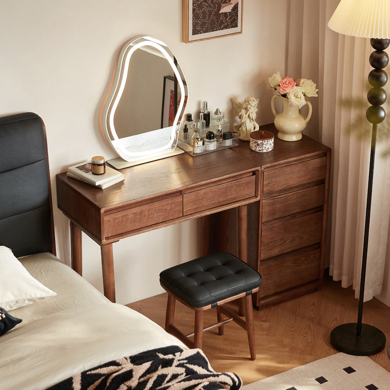 Harriet Solid Oak Dressing Table Set with 4 or 8-Drawer Cabinet – view 3