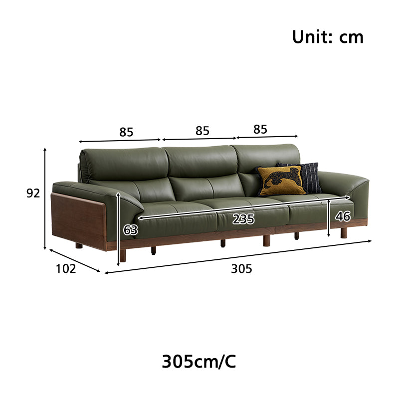 Harry Top-Grain Leather Sofa 240cm / 275cm / 305cm – view 15