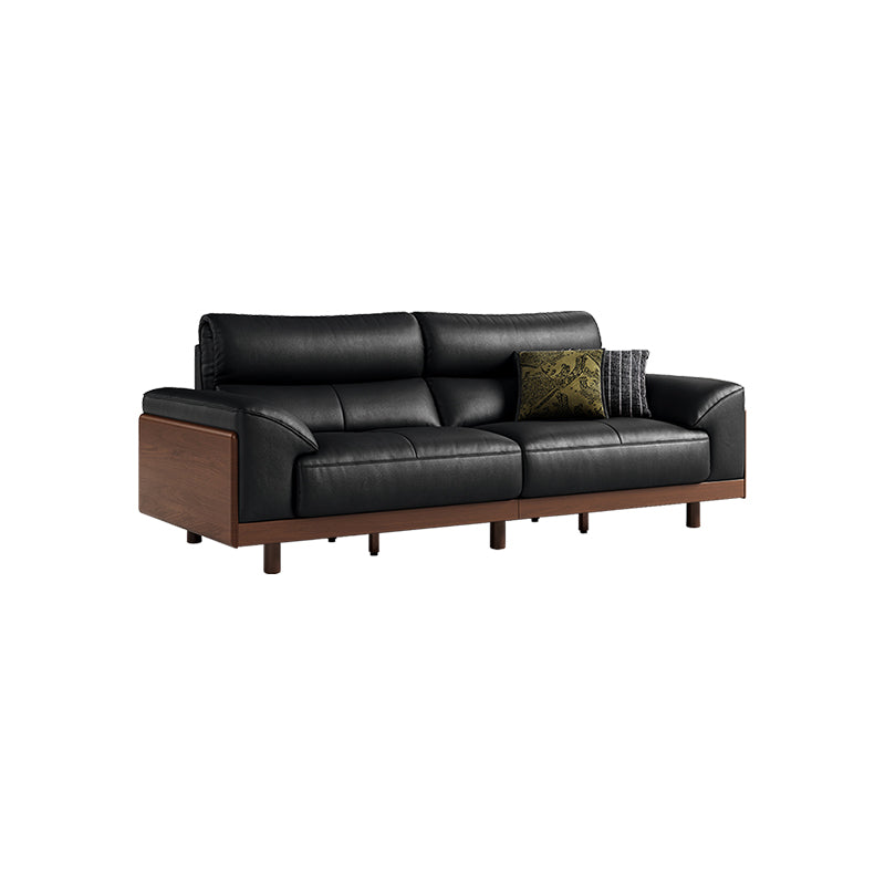 Harry Top-Grain Leather Sofa 240cm / 275cm / 305cm – 240cm Black, view 37