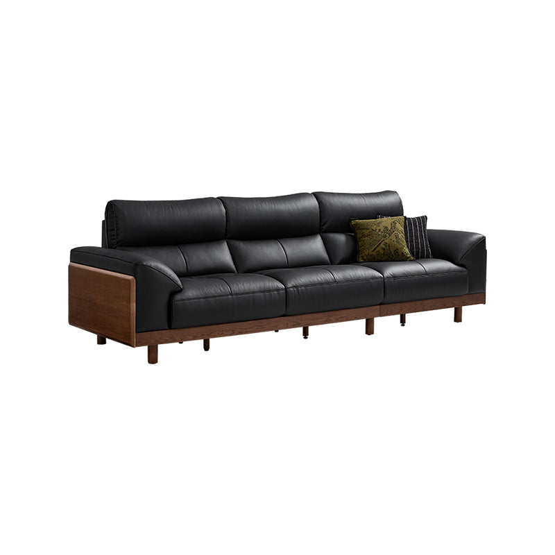 Harry Top-Grain Leather Sofa 240cm / 275cm / 305cm – 275cm Black, view 35