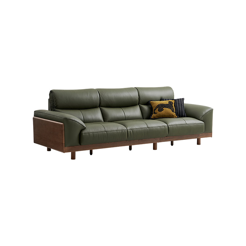 Harry Top-Grain Leather Sofa 240cm / 275cm / 305cm – 275cm Green, view 12