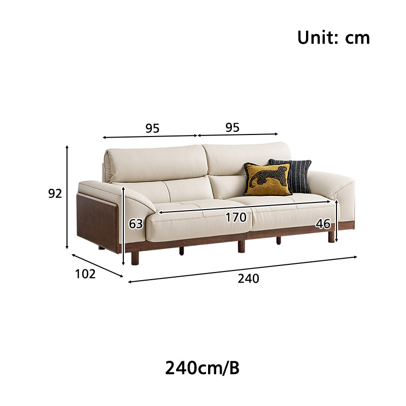 Harry Top-Grain Leather Sofa 240cm / 275cm / 305cm – view 29