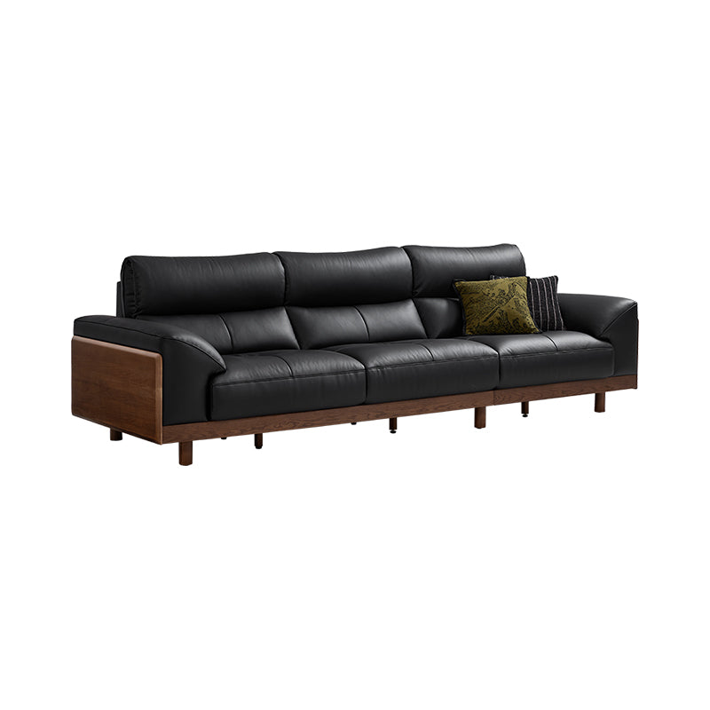 Harry Top-Grain Leather Sofa 240cm / 275cm / 305cm – 305cm Black, view 33