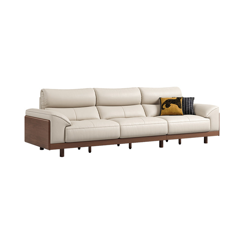 Harry Top-Grain Leather Sofa 240cm / 275cm / 305cm – 305cm White, view 22