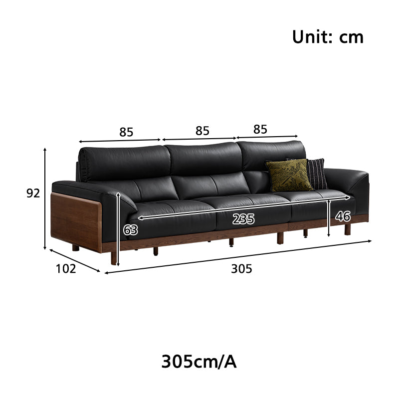 Harry Top-Grain Leather Sofa 240cm / 275cm / 305cm – view 34
