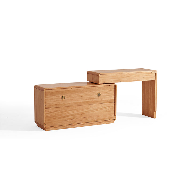 Heathcliff Rubberwood Adjustable Dressing Table, Natural 3 / 6-Drawer – view 13