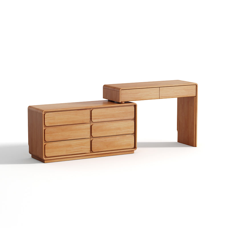 Heathcliff Rubberwood Adjustable Dressing Table, Natural 3 / 6-Drawer – view 17