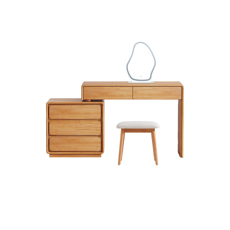 Heathcliff Rubberwood Adjustable Dressing Table, Natural 3 / 6-Drawer – view 23