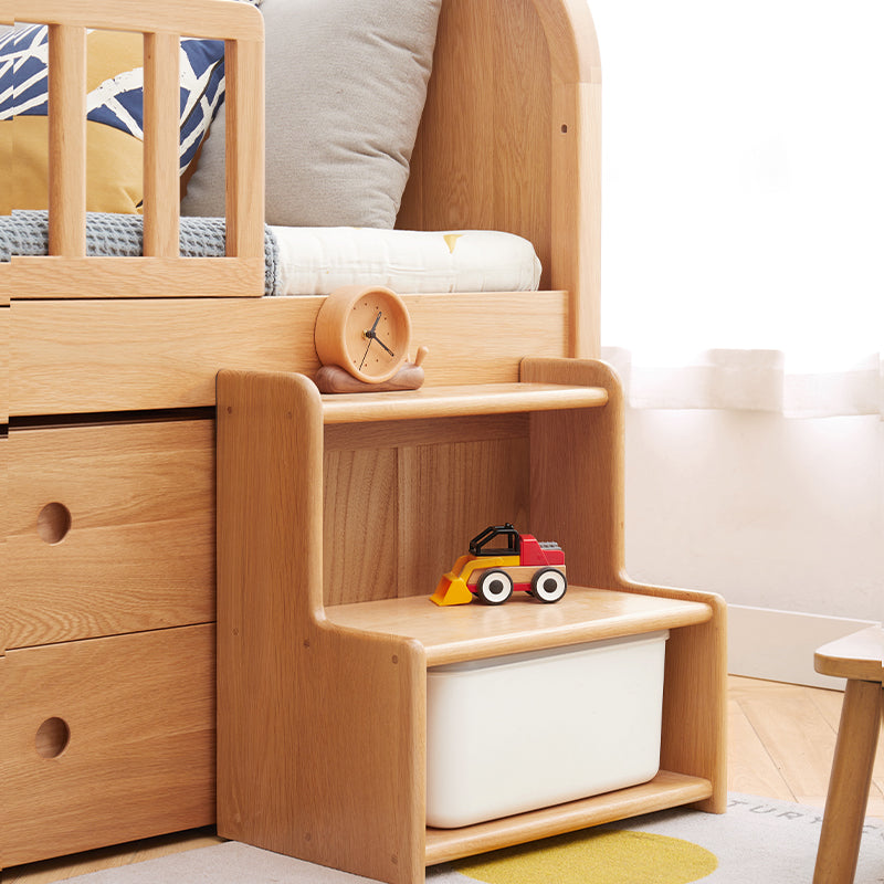 Isaac Solid American Oak Kids Bed, Semi-High with 6 Drawers 120cm – view 4