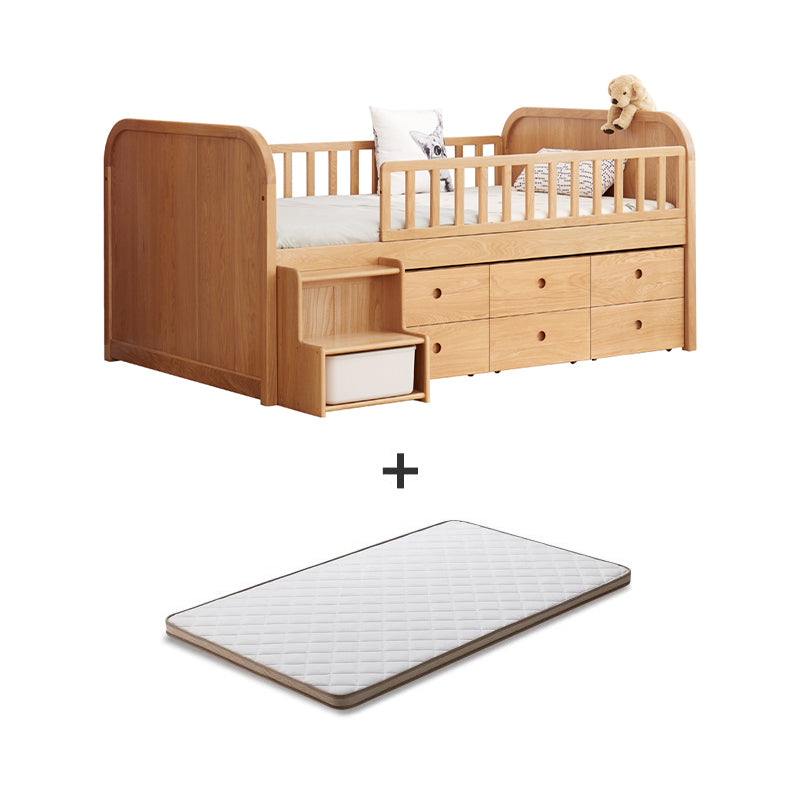 Isaac Solid American Oak Kids Bed, Semi-High with 6 Drawers 120cm – view 7