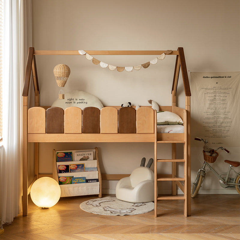Isabella Solid Beech Kids Bed, Semi-High with Mattress 120cm