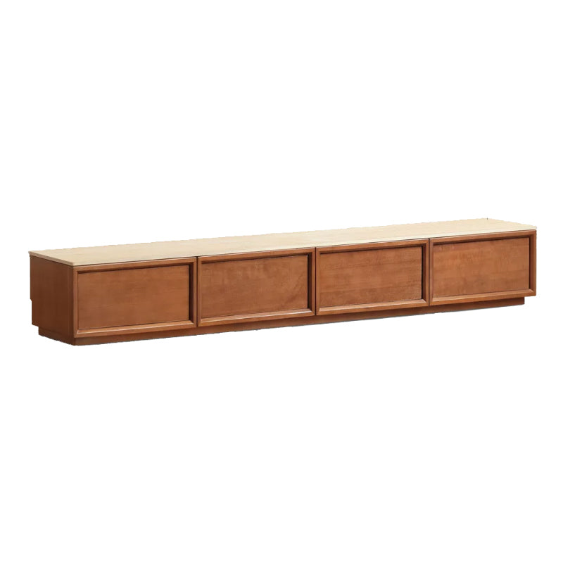 Jagger solid poplar TV unit with ceramic top in teak colour – view 10