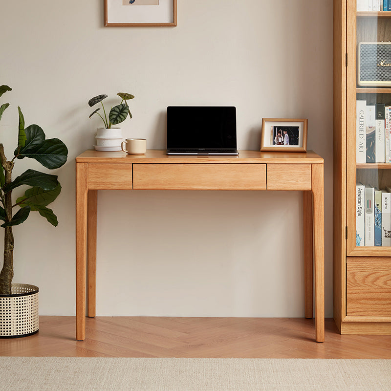 Jerry Wooden Desk in Rubberwood with Cabinet & Chair Options 80cm / 100cm – view 2