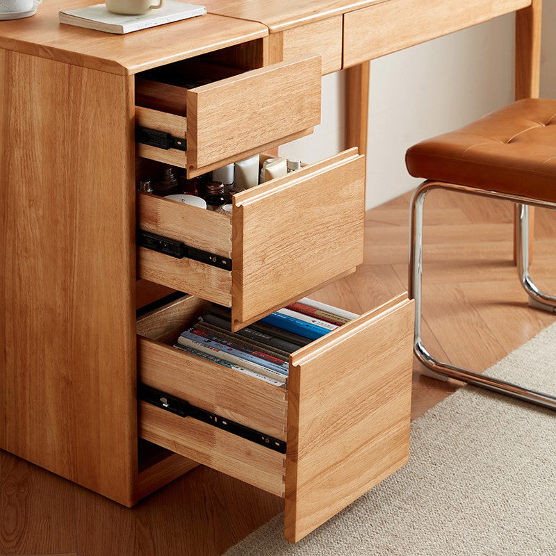 Jerry Wooden Desk in Rubberwood with Cabinet & Chair Options 80cm / 100cm – view 6
