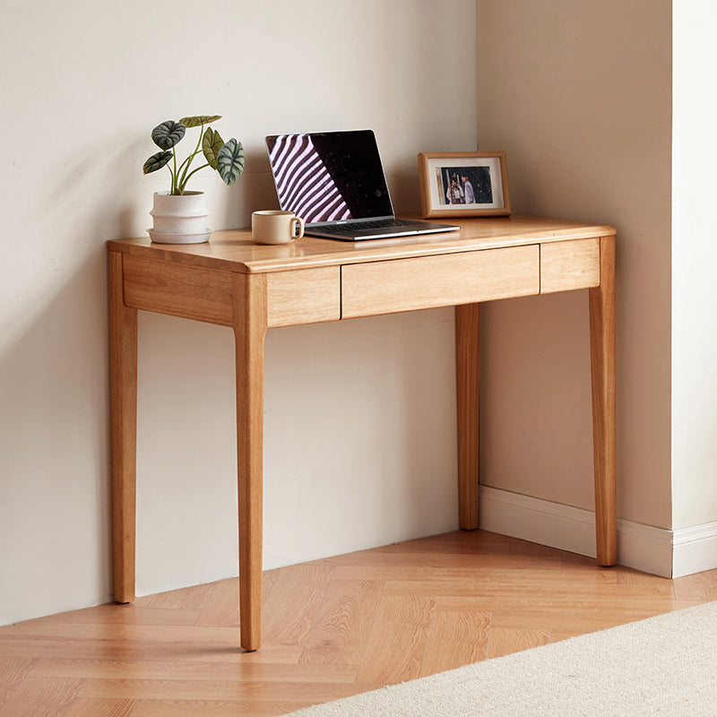 Jerry Wooden Desk in Rubberwood with Cabinet & Chair Options 80cm / 100cm – Desk 0.8m, Desk 1.0m, view 3