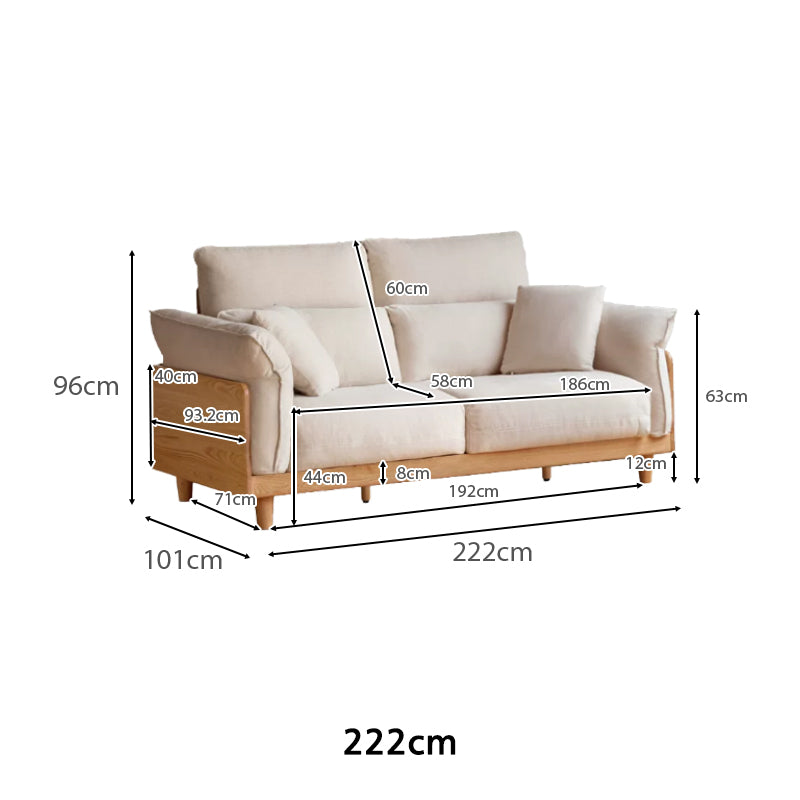 Jonah chenille couch in wheat – view 13