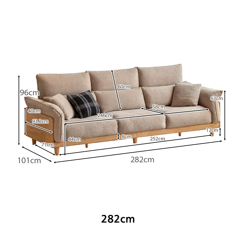 Jonah chenille couch in wheat – view 17